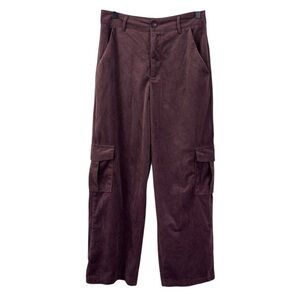 SHEIN Brown Ribbed Valour Cargo Pants